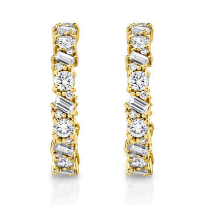 Montage Baguette Cluster Hoops