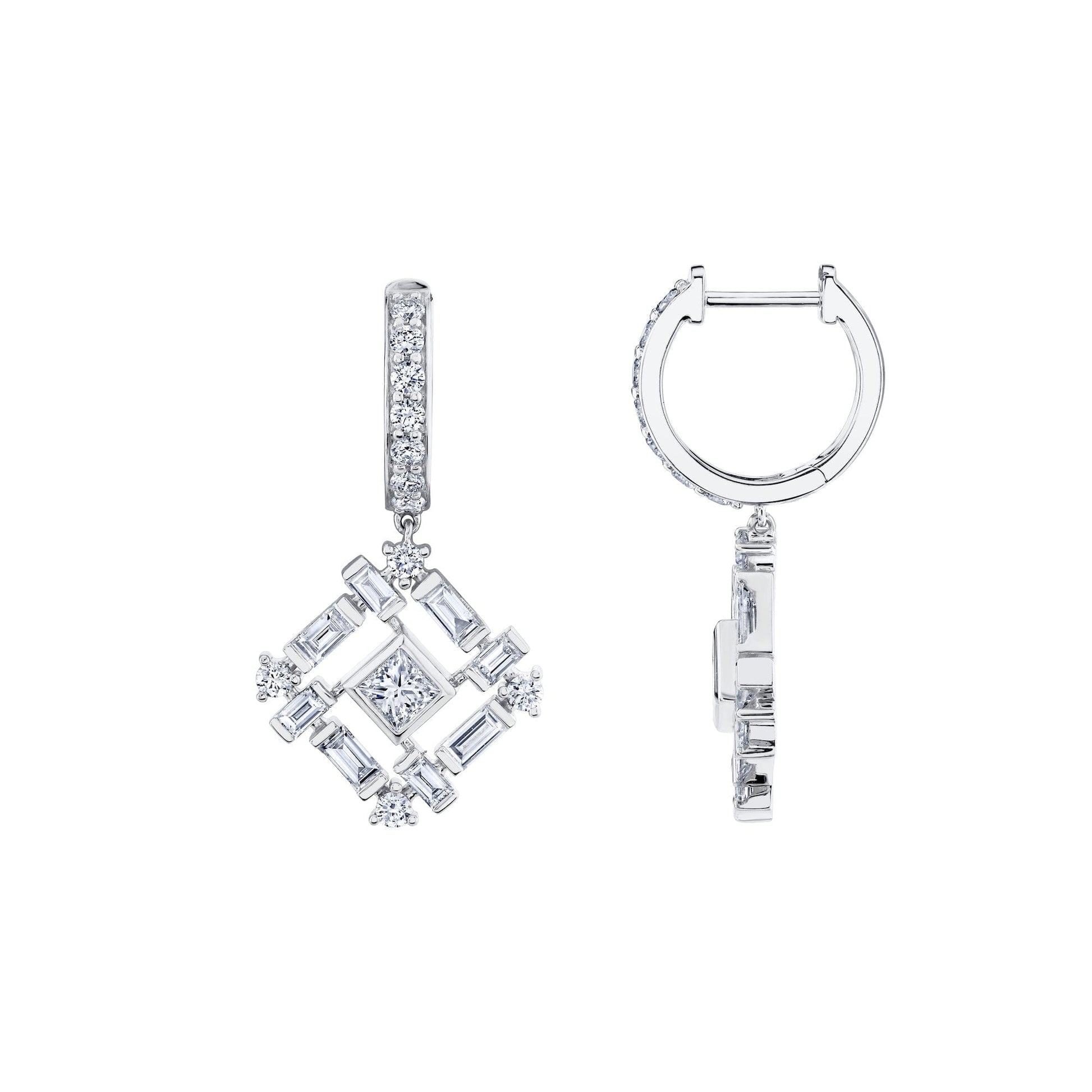 MICHAEL M Fashion Earrings Montage Baguette Drop Earrings