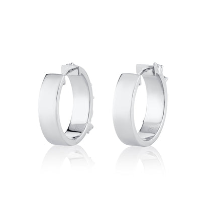 Montage Diamond Cross Hoops