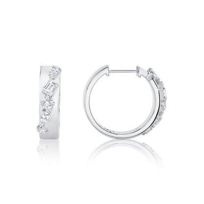 Montage Diamond Cross Hoops