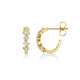 Montage Emerald and Princess Cut Diamond Hoops