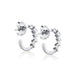 Montage Emerald and Princess Cut Diamond Hoops
