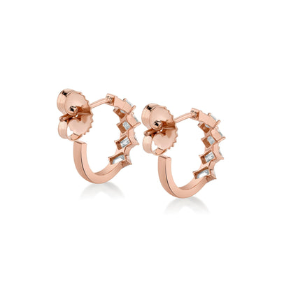 Montage Emerald Cut Diamond Hoops