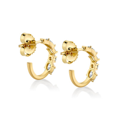 Montage Mixed Cut Diamond Hoops