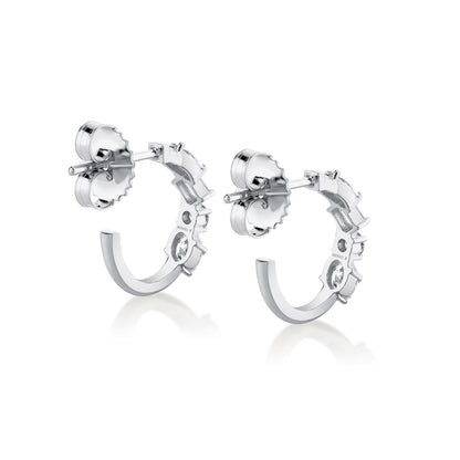Montage Mixed Cut Diamond Hoops