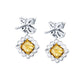 Montage Yellow Diamond Drop Butterfly Earrings