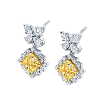 Montage Yellow Diamond Drop Butterfly Earrings