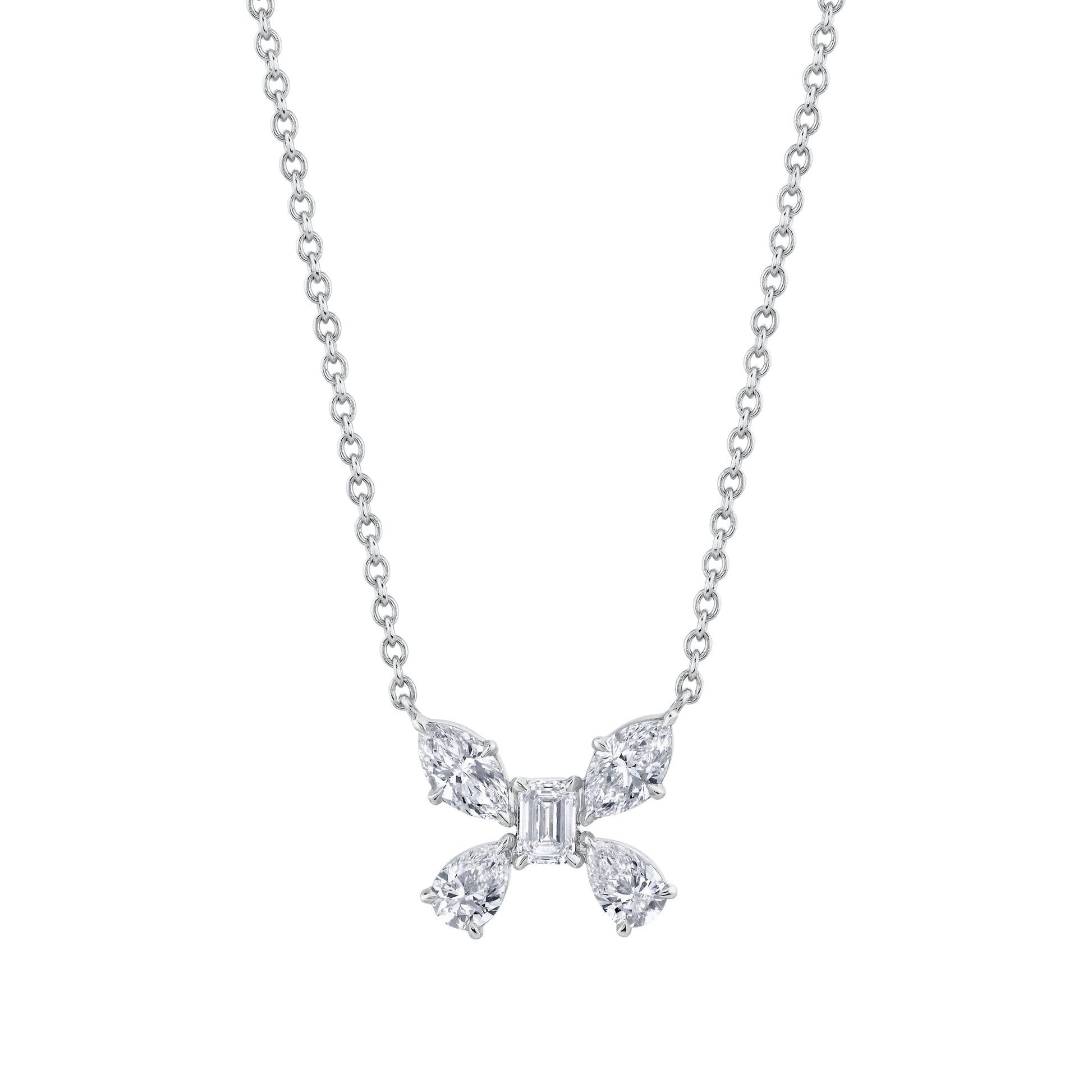 MICHAEL M Fashion Necklaces 14K White Gold Montage Butterfly Pendant
