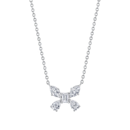 MICHAEL M Fashion Necklaces 14K White Gold Montage Butterfly Pendant