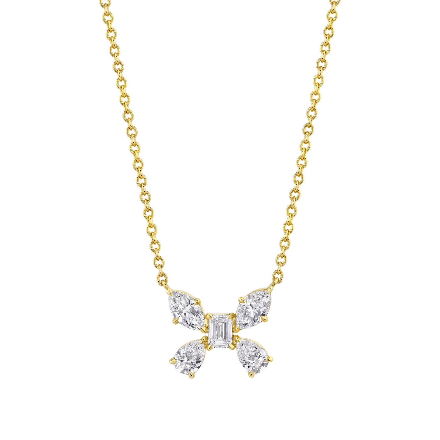MICHAEL M Fashion Necklaces 14K Yellow Gold Montage Butterfly Pendant