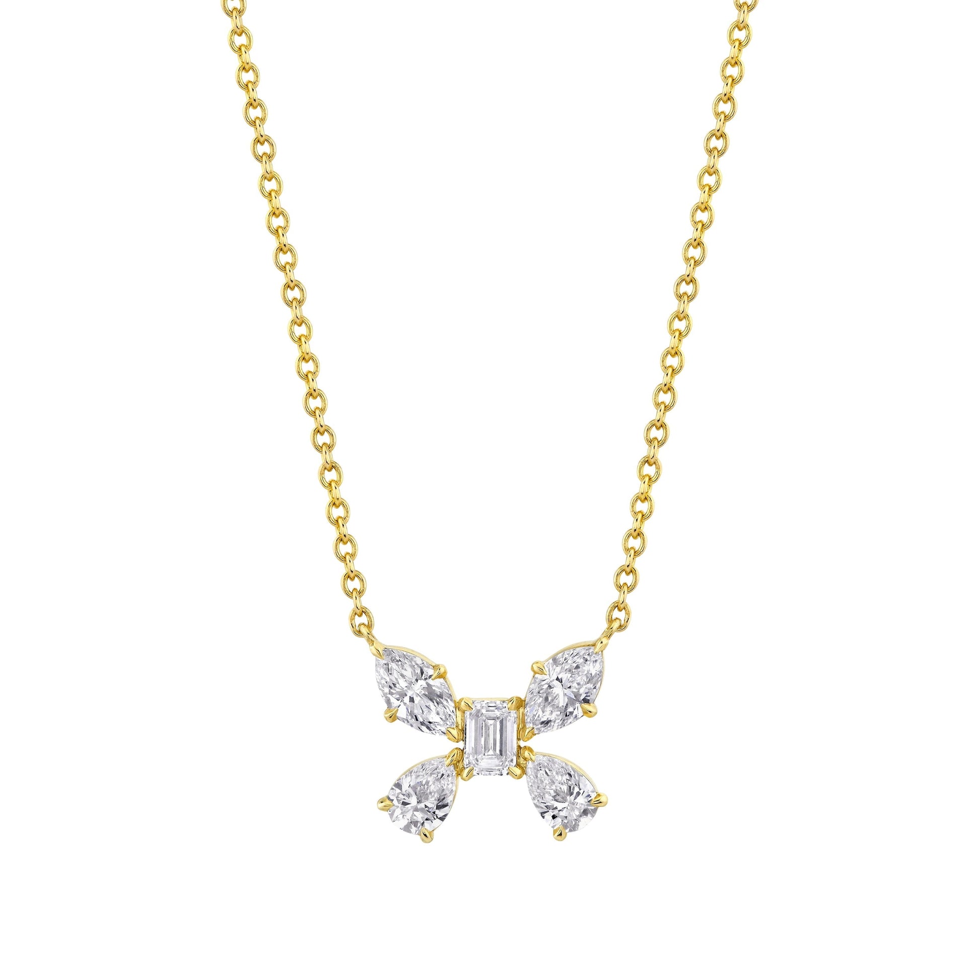MICHAEL M Fashion Necklaces 14K Yellow Gold Montage Butterfly Pendant