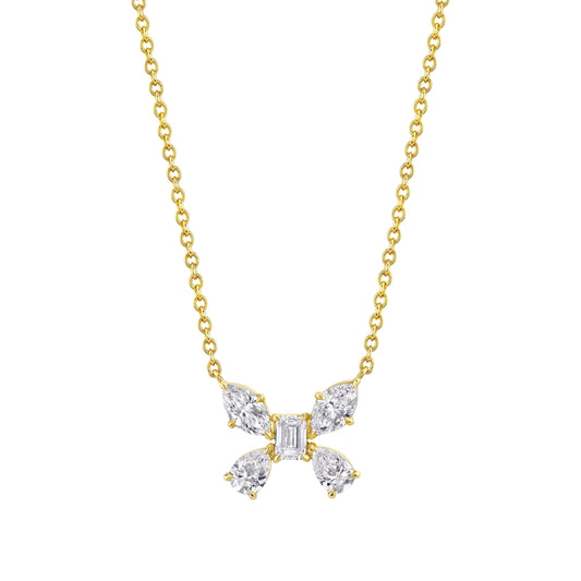MICHAEL M Fashion Necklaces 14K Yellow Gold Montage Butterfly Pendant