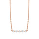MICHAEL M Fashion Necklaces 18K Rose Gold Montage Marquise and Round Cut Diamond Bar Necklace P556