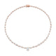 MICHAEL M Fashion Necklaces 18K Rose Gold Montage Oval Diamond Center Riviera Necklace CN362