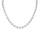 MICHAEL M Fashion Necklaces 18K White Gold Montage Cluster Riviera Necklace CN403