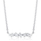 MICHAEL M Fashion Necklaces 18K White Gold Montage Mixed Cut Diamond Bar Necklace P555