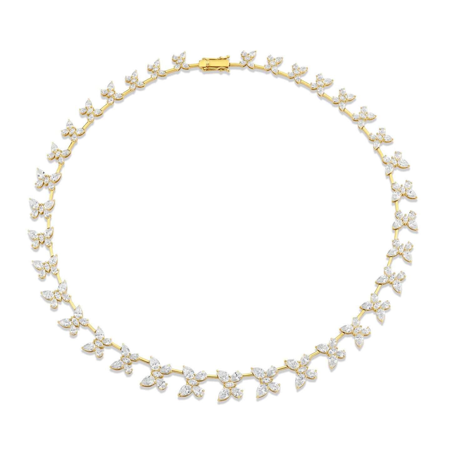 MICHAEL M Fashion Necklaces 18K Yellow Gold Montage Butterfly Riviera Necklace