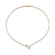 MICHAEL M Fashion Necklaces 18K Yellow Gold Montage Cluster Drop Tennis Necklace CN360