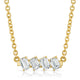 MICHAEL M Fashion Necklaces 18K Yellow Gold Montage Emerald Cut Diamond Bar Necklace P553