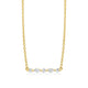 MICHAEL M Fashion Necklaces 18K Yellow Gold Montage Marquise and Round Cut Diamond Bar Necklace P556