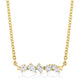 MICHAEL M Fashion Necklaces 18K Yellow Gold Montage Mixed Cut Diamond Bar Necklace P555