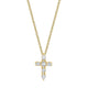 MICHAEL M Fashion Necklaces 18K Yellow Gold Montage Small Diamond Cross Pendant P414