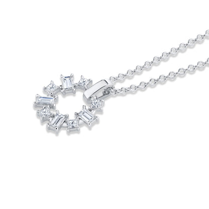 Montage Baguette and Princess Cut Ring Pendant