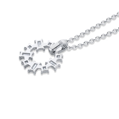 Montage Baguette and Princess Cut Ring Pendant