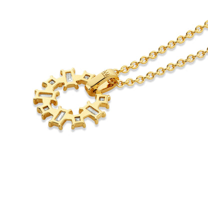Montage Baguette and Princess Cut Ring Pendant