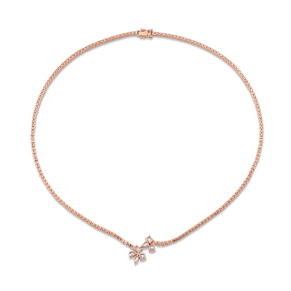 Montage Cluster Drop Tennis Necklace