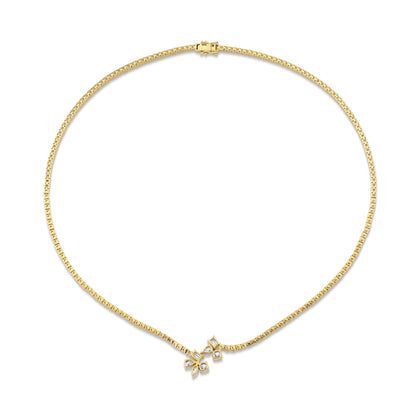 Montage Cluster Drop Tennis Necklace