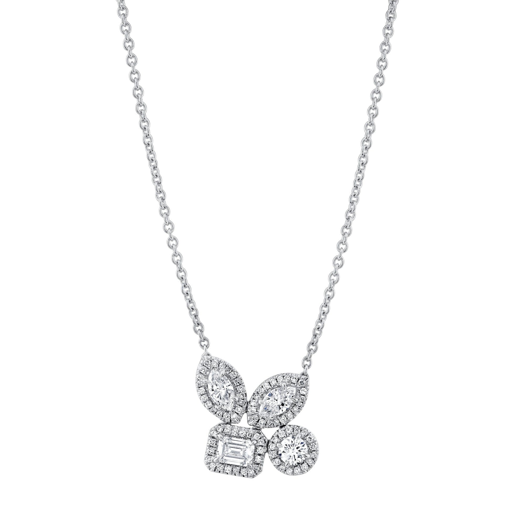 MICHAEL M Fashion Necklaces Montage Cluster Halo Necklace