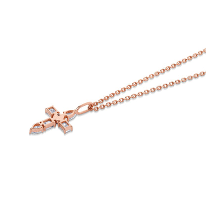Montage Diamond Emerald Cross Pendant