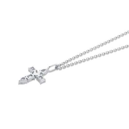 Montage Diamond Emerald Cross Pendant