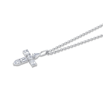 Montage Diamond Emerald Cross Pendant