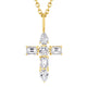 Montage Diamond Emerald Cross Pendant