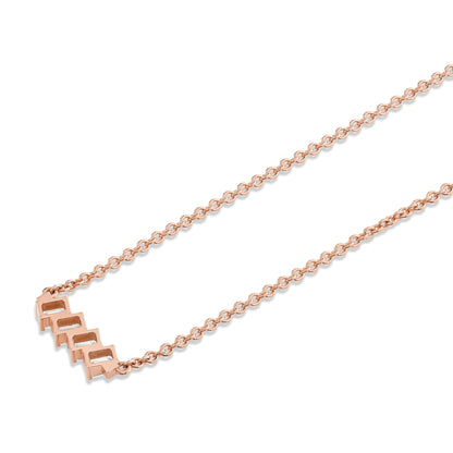 Montage Emerald Cut Diamond Bar Necklace