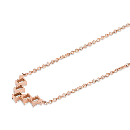 Montage Emerald Cut Diamond Chevron Necklace