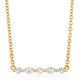 Montage Marquise and Round Cut Diamond Bar Necklace