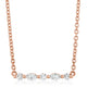 Montage Marquise and Round Cut Diamond Bar Necklace