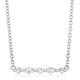 Montage Marquise and Round Cut Diamond Bar Necklace
