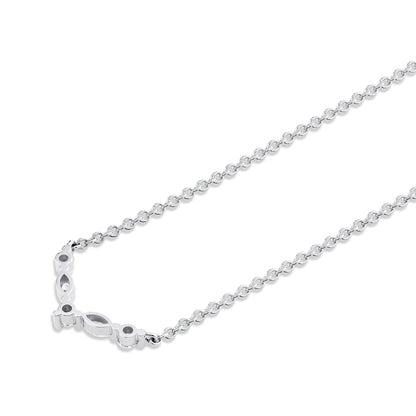 Montage Marquise and Round Cut Diamond Chevron Necklace