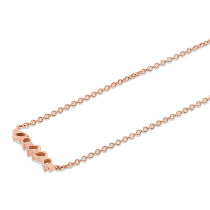 Montage Mixed Cut Diamond Bar Necklace