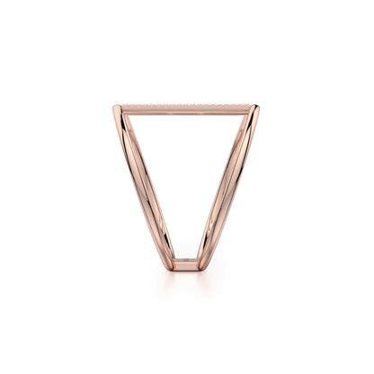 Double Band Diamond Bar Ring 6.5
