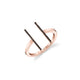 MICHAEL M Fashion Rings 14K Rose Gold with Black Diamonds / 4 Double Bar Diamond Mix Ring F331