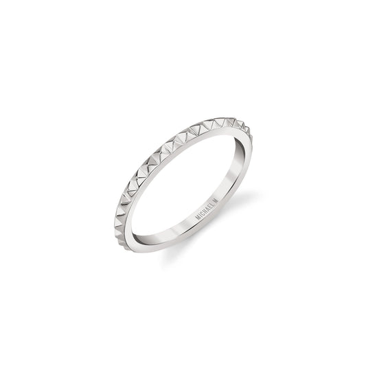 MICHAEL M Fashion Rings 14K White Gold / 4 Tetra Band B320-WG4