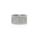 MICHAEL M Fashion Rings 14K White Gold / 4 Tetra Triple Pavé Band B363WG