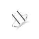 MICHAEL M Fashion Rings 14K White Gold with Black Diamonds / 4 Double Bar Diamond Mix Ring F331