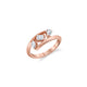 MICHAEL M Fashion Rings 18K Rose Gold / 4 Montage Knife Edge Bypass Ring F410