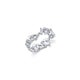 MICHAEL M Fashion Rings 18K White Gold / 4 Montage Bar Cluster Band B548